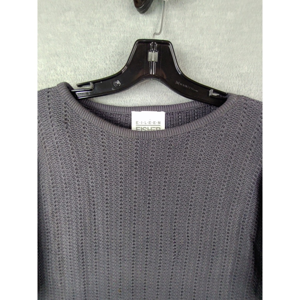 Eileen Fisher Womens Sweater Medium Gray Knit New York USA Vintage‎ Career